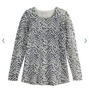 NWT Croft and Barrow Printed Sweater - XL